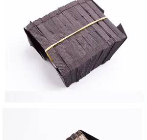 Akkordeon Kartenhalter Innenseiten Detail, dunkler Oxford Stoff, DIY handgemachte Zubehör.