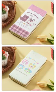 Cute cartoon long wallet for women large capacity zip purse sweet daily girl designer handbag