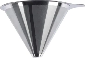 Filtro caffe conico in acciaio inox a doppio strato dettaglio accessorio cucina