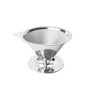 Edelstahl Kaffeefilter Doppellagiges Netz Pour Over Kaffeebereiter Kegel Wiederverwendbarer Kaffeefilter