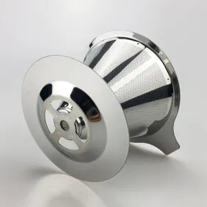 Edelstahl Doppelschicht Kaffeefilter Netz Präzision Konus Tropfer für Küche Home Use.