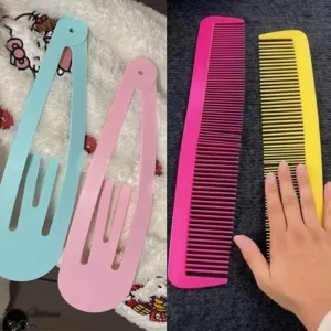 Oversized giant hair clips and combs set for creative novelty prank photography