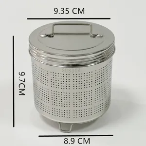 Panier filtre à thé en acier inoxydable pour théière passoire maille 304 détail