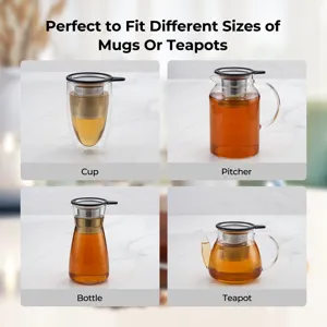 Infusore per tè in acciaio con tazza caraffa teiera in vetro set versatile