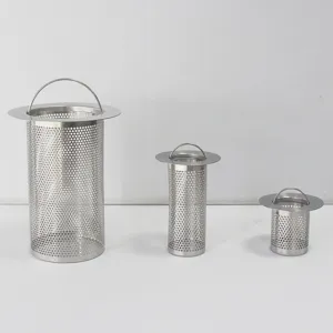 Edelstahl Küchenspüle Sieb Feines Netz Drainage Filter mit Griff Wasserreiniger Zubehör