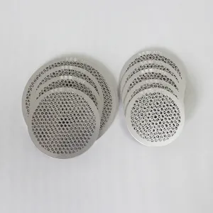 Filtre en treillis rond en acier inoxydable jeu de tamis à café et thé gravé de précision
