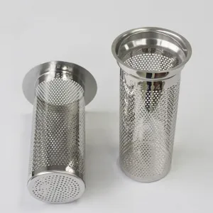 Edelstahl 304 Filtergeflecht Detail, präzise gestanzte Löcher für Wasser und Tee Abfluss.