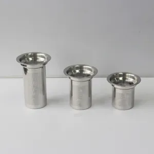 Stainless steel tea infuser mesh filter set, durable metal strainer for loose leaf tea and kitchen use.