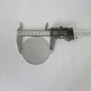 Détail de la grille filtrante de précision en acier inoxydable avec diamètre de 78mm.