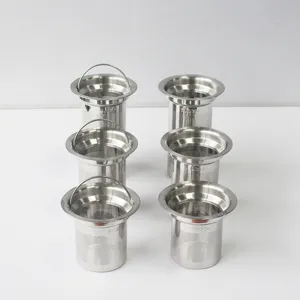Stainless steel tea infuser mesh detail shot, fine mesh filter basket for loose leaf tea.