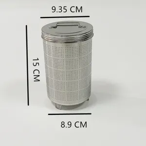 Panier filtre a epices en acier inoxydable passoire a thé commerciale outil de cuisine 15cm