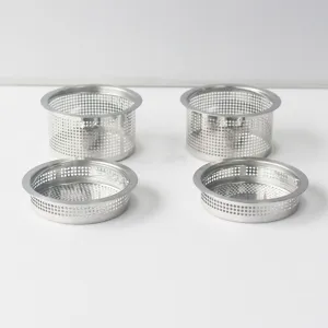 Edelstahl Küchenspüle Sieb Filter Set, langlebiges Mesh Entwässerungsnetz für Reste.
