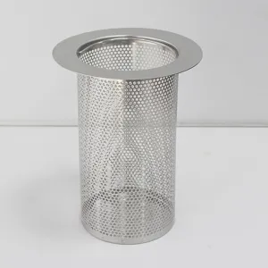 Edelstahl zylindrisches Filtergitter Zubehör, feines perforiertes Design für Abfluss.