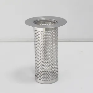Edelstahl Filter Netz Rohr Detail, Wabenabfluss Sieb Zubehör für Spüle und Abwasserrohr.