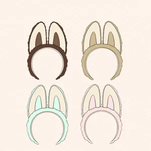 Bandeau d'oreilles de lapin en peluche mignon dessin animé cerceau de cheveux accessoires
