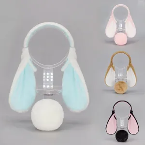 Easter Bunny Rabbit Ears Headband And Plush Tail Set Lolita Cosplay Hair Hoops Cute Animal Costume Party Accessories