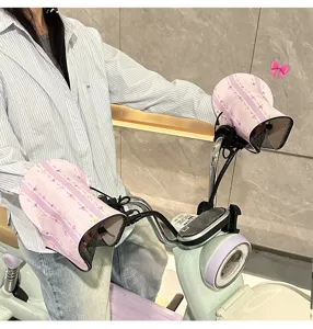 Summer electric bike sun protection handlebar muffs waterproof UV resistant riding gloves