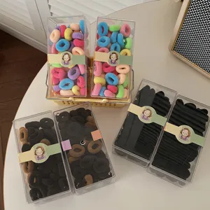 Small Hair Ties Rubber Bands For Baby Girls Toddlers Colorful Black Brown High Elastic Hair Ropes Cute Hair Accessories