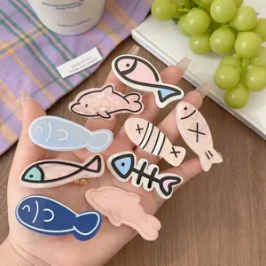 Bunte Dopamin Ozean Serie Fisch und Delphin Haarklammern Set für Mädchen und Frauen