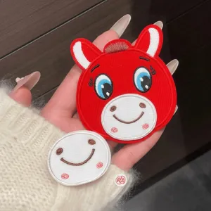 Simpatico adesivo per capelli a forma di cavallo con toppa in velcro intercambiabile