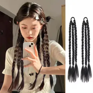 High-quality synthetic black boxing braids pigtail hair extensions for women hair styling