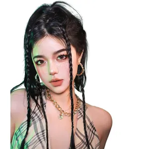 Boxing braids hair extensions for sweet spicy look, synthetic handmade dirty braids