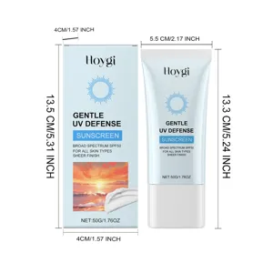 HOYGI Απαλη Αντηλιακη Κρεμα Προσοπου SPF50 Ευρυ Φασμα Διαφανες Φινιρισμα 50g