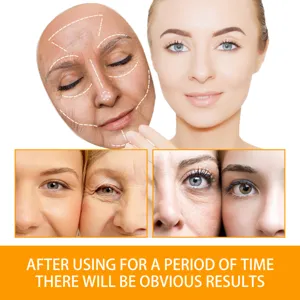 Image de détail de crème visage au curcuma montrant les résultats comparatifs anti-âge.