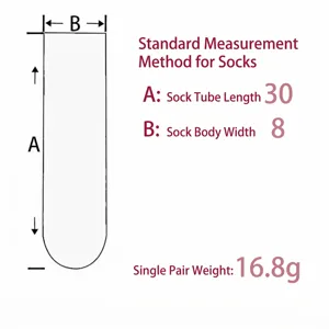 Guida alle misure standard per calze JK con lunghezza della gamba e larghezza del corpo