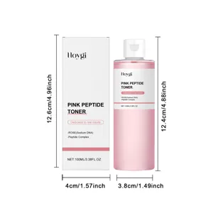 HOYGI Tonique Visage Peptide Rose 100ml hydratant soin de la peau bouteille d'essence avec boîte