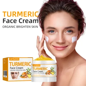 Crème Visage au Curcuma Soin de la Peau Bio Éclaircissant Hydratant Crème Nourrissante Anti-Âge Atténue les Rides