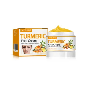 Crème visage au curcuma bio Jaysuing 50g hydrate efficacement en profondeur et illumine le teint.