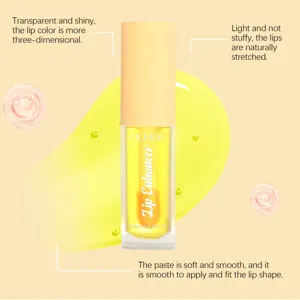 Huile à lèvres hydratante OUHOE, transparente et brillante, texture légère, soin des lèvres 2.5ml
