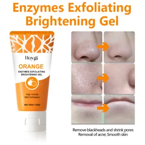 Hoygi enzyme exfoliating brightening gel gently removes blackheads, shrinks pores, and smooths skin.