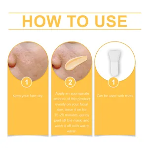 Guía de instrucciones detallada que muestra la aplicación paso a paso de la mascarilla.