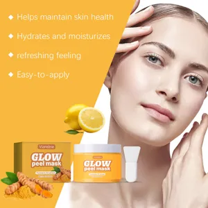 Mascarilla facial peel-off de cúrcuma Viareline para el cuidado de la piel, hidratante y limpiadora