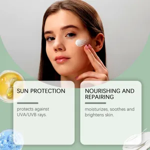 HOYGI Centella Asiatica Crème Solaire SPF 50 Large Spectre Hydratante Rafraîchissante Légère Soin Solaire Visage