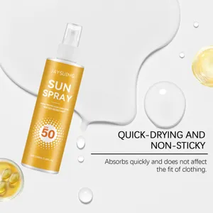 Jaysuing 100ml Spray Solaire SPF50 Haute Protection Imperméable Séchage Rapide Non Collant.