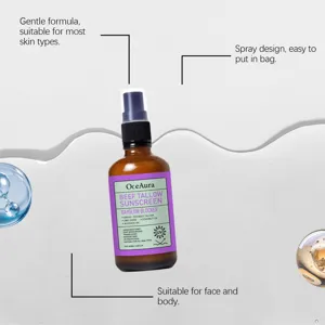Spray solaire au suif de bœuf OCEAURA, 100ml soin hydratant pour le visage et le corps entier.