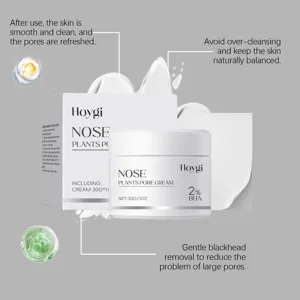 HOYGI Crema per Pori del Naso per Rimozione Punti Neri 30g con 2% BHA Cura della Pelle Nuova