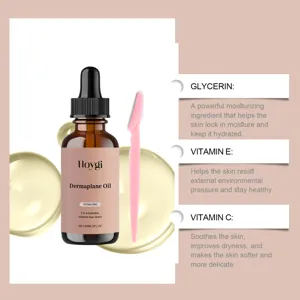 Hoygi dermaplane olie met glycerine en vitaminen voor een gladde, gehydrateerde scheerbeurt.