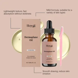 Hoygi gezichts dermaplane olie met hydraterende formule en zacht scheermes voor gladheid.