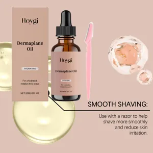 Hoygi dermaplaning gezichtsolie 60ml met scheermes voor gladde en hydraterende scheerbeurt.