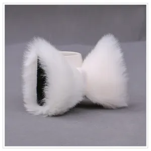 Pinces à cheveux oreilles d'animaux en peluche Lolita, fausse fourrure noire et blanche chat.