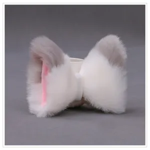 Pinces à cheveux chat Lolita duveteuses, accessoires d'oreilles de renard en peluche.