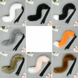 Faux fur animal tail cos wolf fox cat tail for Halloween party costume accessories