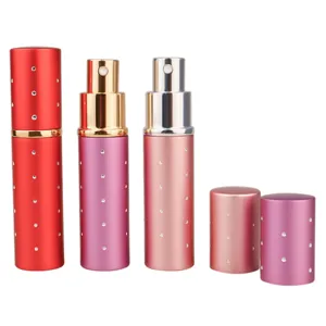 Portable Refillable Perfume Atomizer Metal Shell Glass Inner Spray Bottle Travel Empty Cosmetic Container For Daily Use