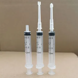 Transparent plastic graduated dispensing syringe with extension nozzle for travel perfume tool