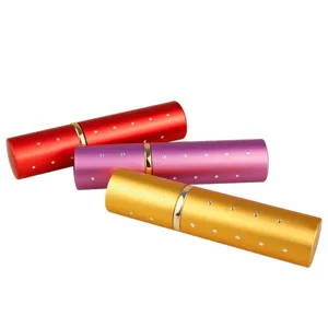 10ml refillable perfume atomizer aluminum spray bottles empty cosmetic sample vial