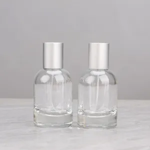Portable Clear Glass Perfume Refillable Bottle Empty Cosmetic Container Travel Dispenser Bottle For Liquid Toner